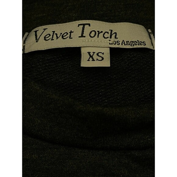 Velvet Torch Nordstrom Mini Tiered Dress XS 3/4 Sleeve French Terry Gray NWT B45 - Picture 5 of 5